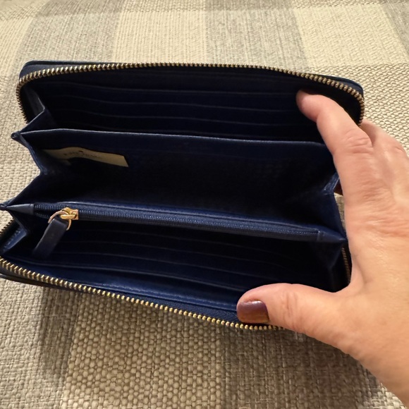 Kate Spade Navy Blue Leather Wallet - Picture 4 of 4